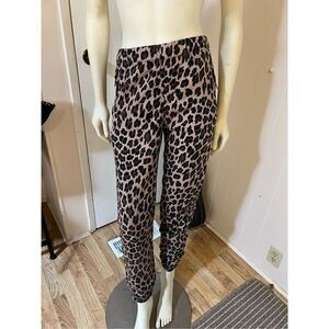 Young Fabulous & Broke Leopard Print Elastic Waist & Ankle Joggers w/Pockets XS
